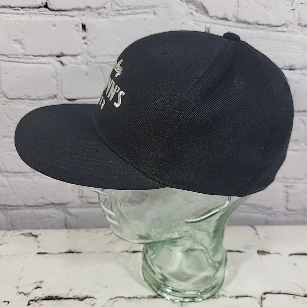 Barley Browns Beer Hat Mens Size 6 7/8-7 1/4 Black 210 Fitted By Flexfit Cap